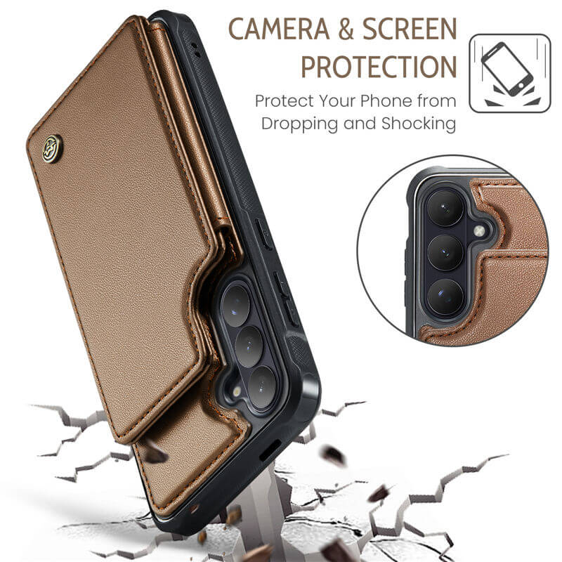 CaseMe Samsung Galaxy S26 RFID Blocking Card Holder Kickstand Case - Image 11