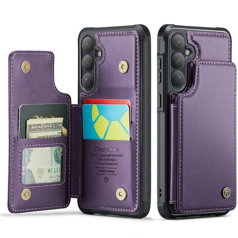 CaseMe Samsung Galaxy S26 RFID Blocking Card Holder Kickstand Case - Image 13