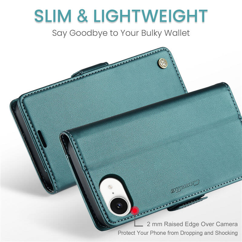 CaseMe iPhone 16e Wallet RFID Blocking Magnetic Buckle Case - Image 8