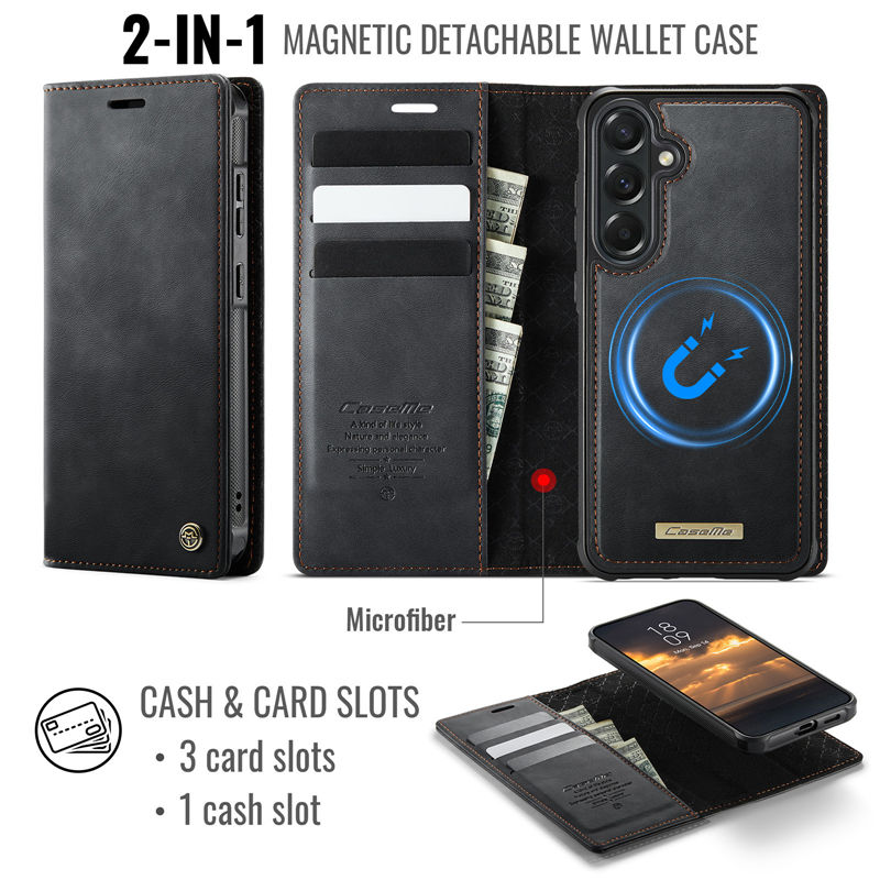 CaseMe Samsung Galaxy A57 2-in-1 Magnetic Wallet Case with RFID Blocking - Image 4