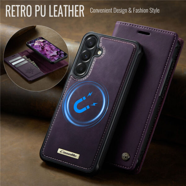 Alternative view of CaseMe Samsung Galaxy A57 2-in-1 Magnetic Wallet Case with RFID Blocking
