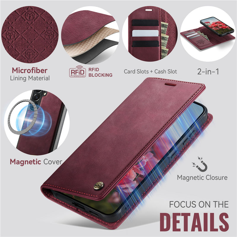 CaseMe Samsung Galaxy A57 2-in-1 Magnetic Wallet Case with RFID Blocking - Image 8