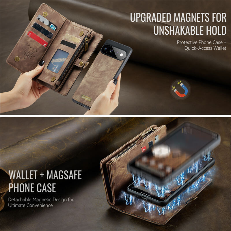 CaseMe Google Pixel 11/Pixel 11 Pro 2-in-1 Magnetic Wallet Case