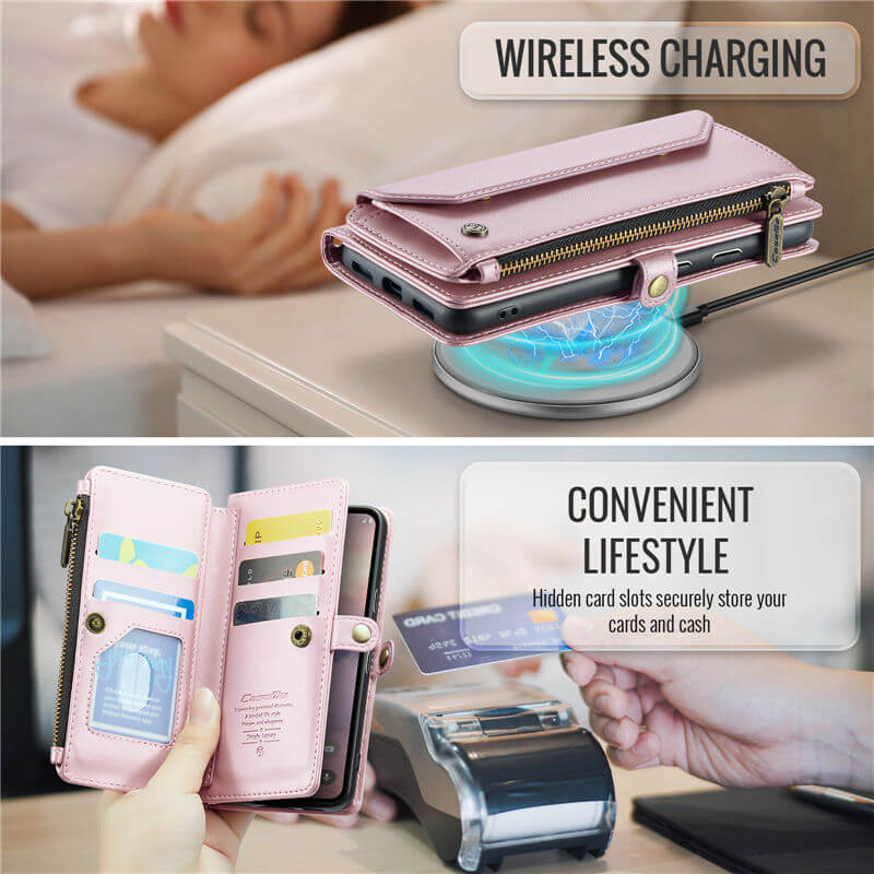 CaseMe Google Pixel 11/Pixel 11 Pro RFID Wallet Case with Crossbody Strap