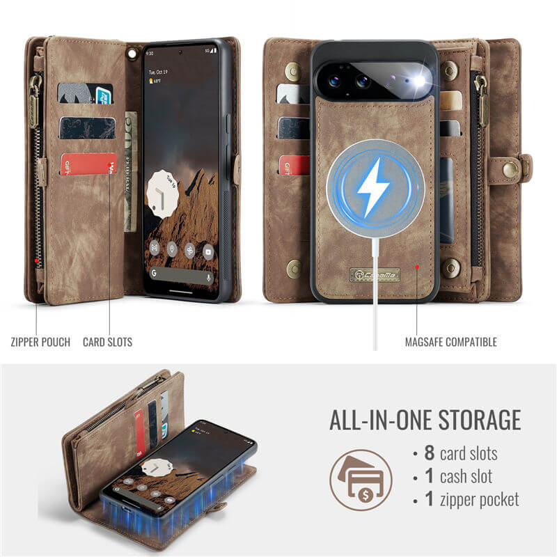CaseMe Google Pixel 11 Pro XL 2-in-1 Magnetic Wallet Case