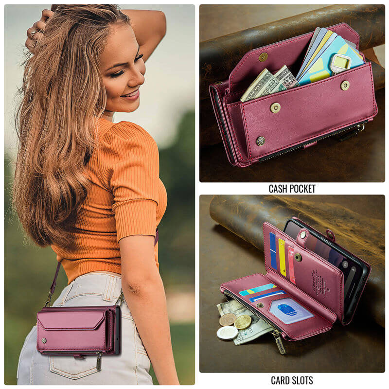 CaseMe Google Pixel 11 Pro XL RFID Wallet Case with Crossbody Strap