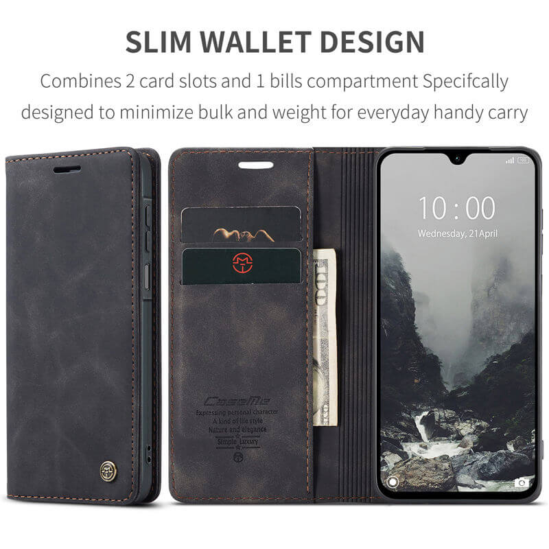 CaseMe Samsung Galaxy A27 Wallet Suede Leather Case - Image 4