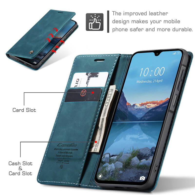 CaseMe Samsung Galaxy A27 Wallet Suede Leather Case - Image 5