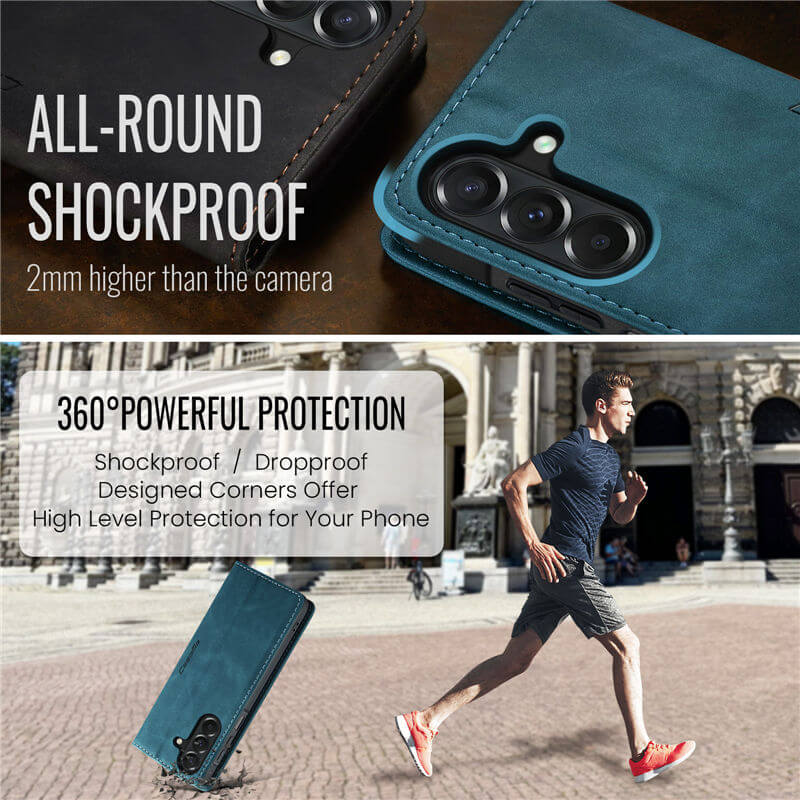 CaseMe Samsung Galaxy A27 Wallet Suede Leather Case - Image 10