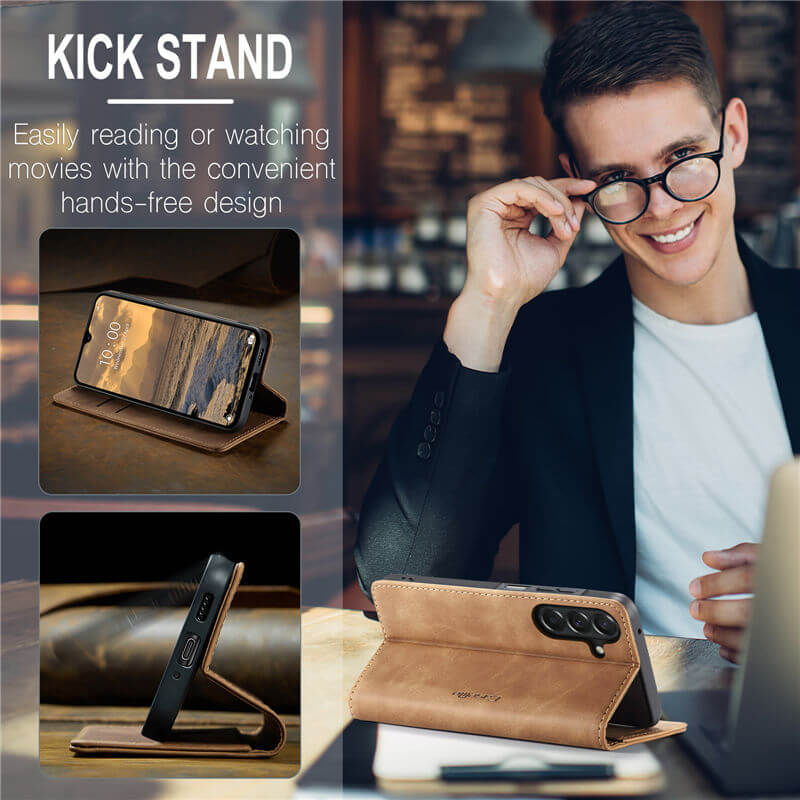 CaseMe Samsung Galaxy A27 Wallet Suede Leather Case - Image 6