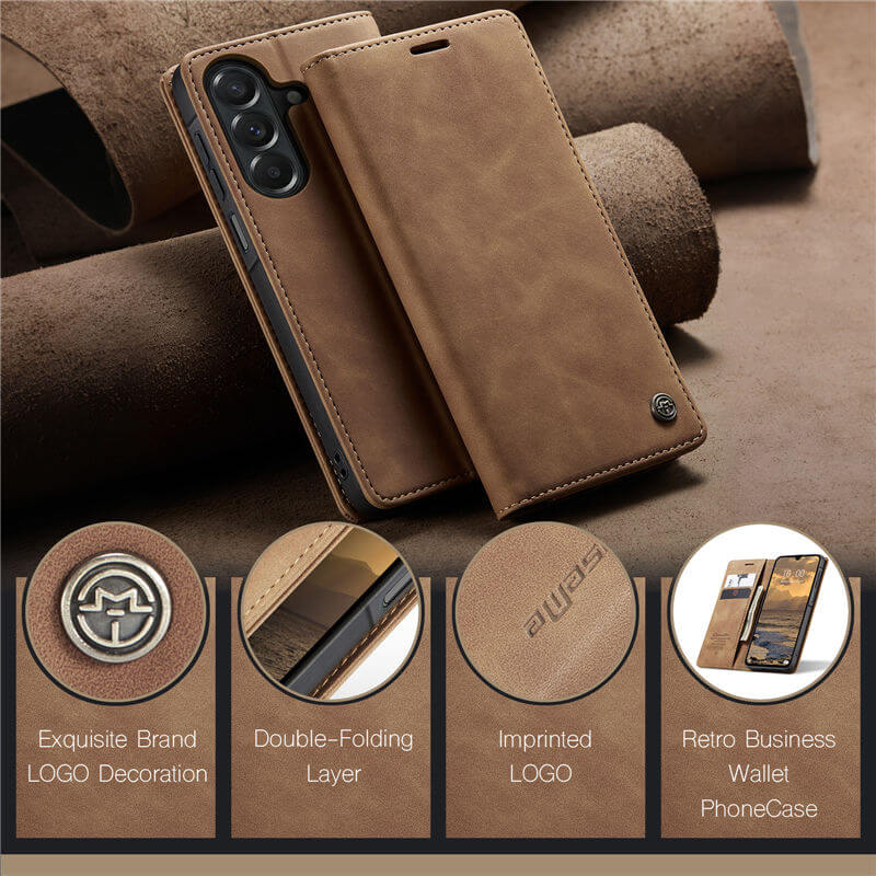 CaseMe Samsung Galaxy A27 Wallet Suede Leather Case - Image 11