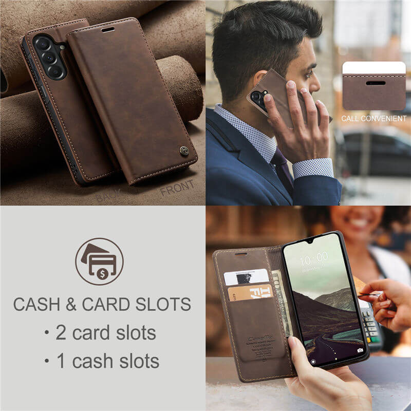 CaseMe Samsung Galaxy A27 Wallet Suede Leather Case - Image 7