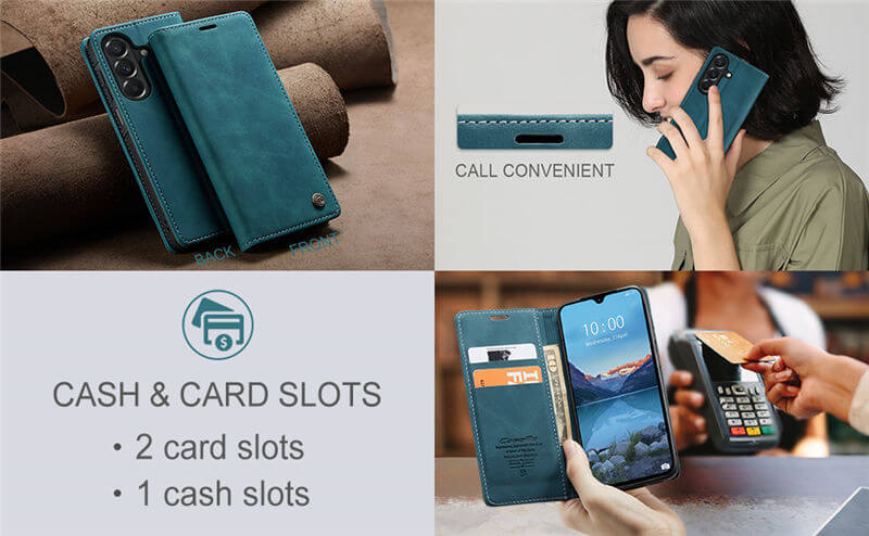 CaseMe Samsung Galaxy A27 Wallet Suede Leather Case