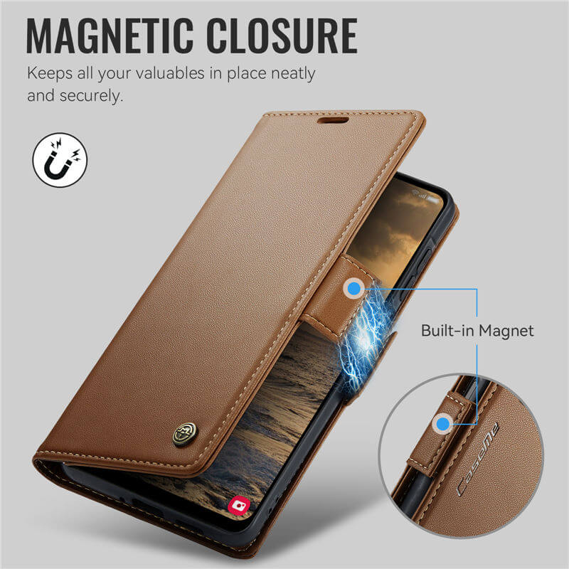 CaseMe Samsung Galaxy A27 Wallet RFID Blocking Magnetic Buckle Case - Image 6