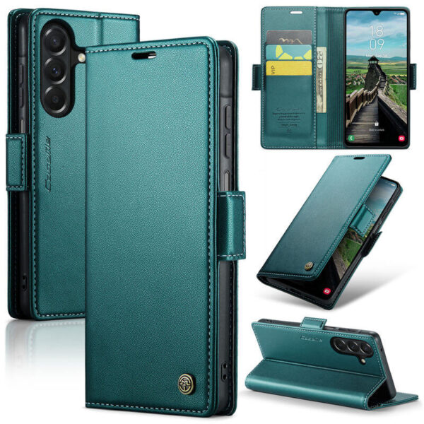 CaseMe Samsung Galaxy A27 Wallet RFID Blocking Magnetic Buckle Case