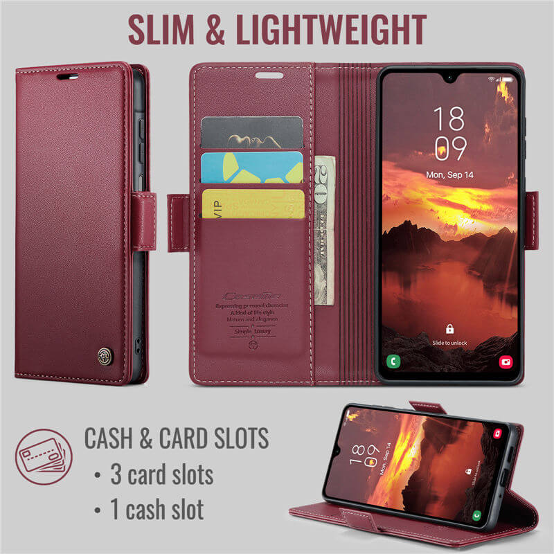 CaseMe Samsung Galaxy A27 Wallet RFID Blocking Magnetic Buckle Case - Image 3