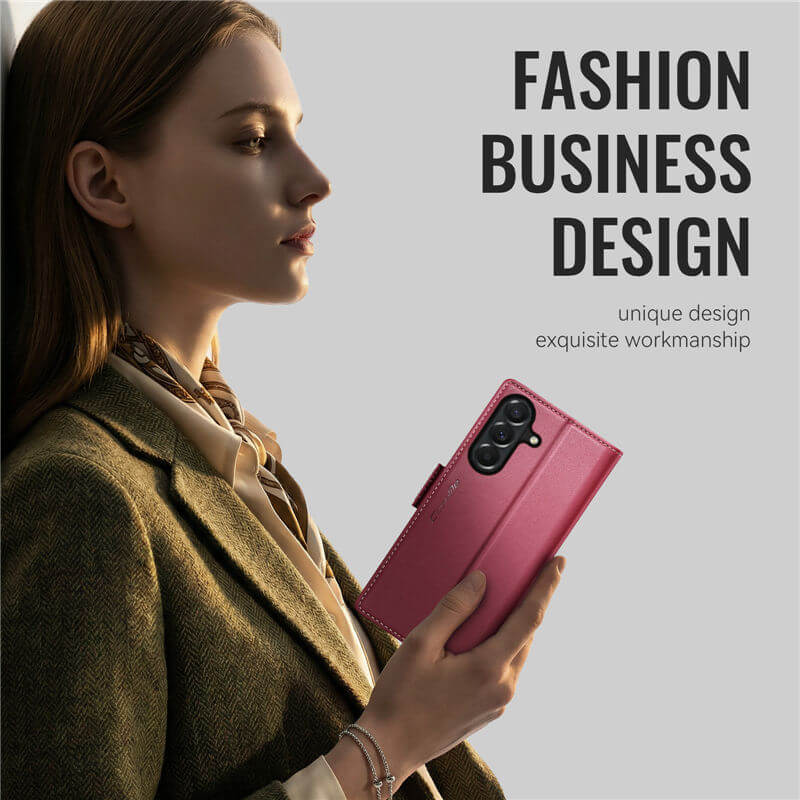 CaseMe Samsung Galaxy A27 Wallet RFID Blocking Magnetic Buckle Case - Image 9