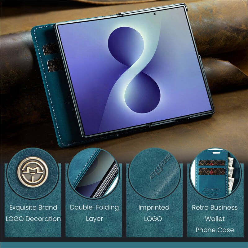 CaseMe Samsung Galaxy Z Fold8 Wallet Case with Magnetic Closure & Kickstand - Image 11