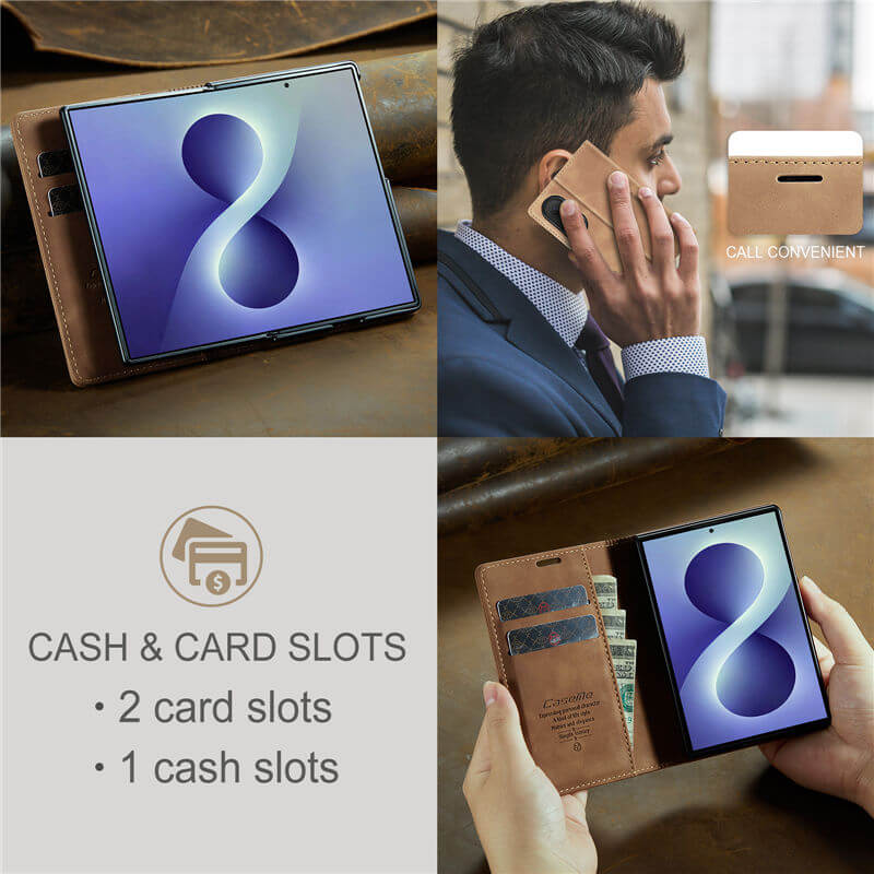 CaseMe Samsung Galaxy Z Fold8 Wallet Case with Magnetic Closure & Kickstand - Image 7