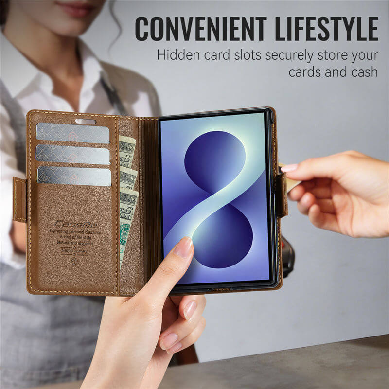 CaseMe Samsung Galaxy Z Fold8 RFID Wallet Case with Magnetic Buckle & Wireless Charging - Image 9