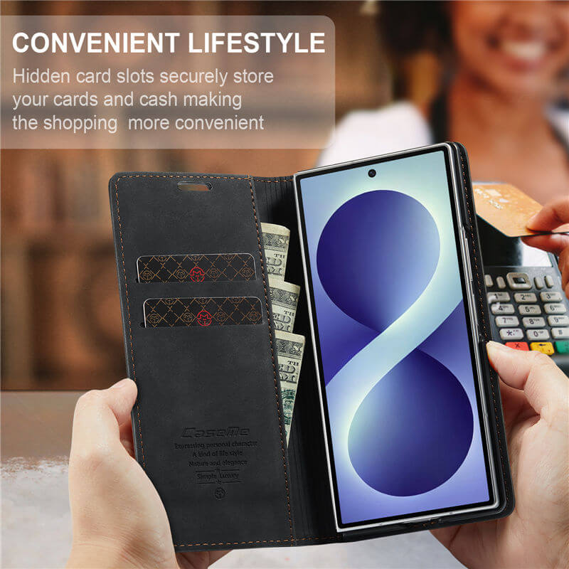 CaseMe Samsung Galaxy Z Fold8 Ultra Wallet Case with Magnetic Closure & Kickstand - Image 8