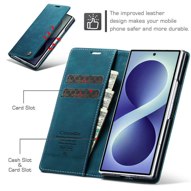 CaseMe Samsung Galaxy Z Fold8 Ultra Wallet Case with Magnetic Closure & Kickstand - Image 5