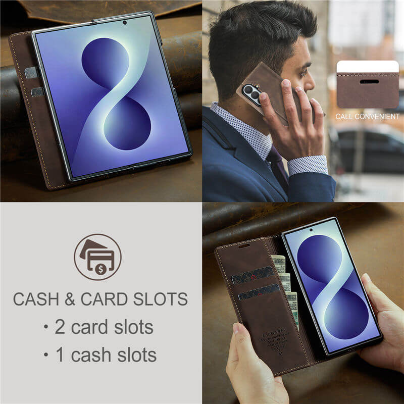 CaseMe Samsung Galaxy Z Fold8 Ultra Wallet Case with Magnetic Closure & Kickstand - Image 6