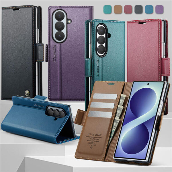 Alternative view of CaseMe Samsung Galaxy Z Fold8 Ultra RFID Wallet Case with Magnetic Buckle & Wireless Charging