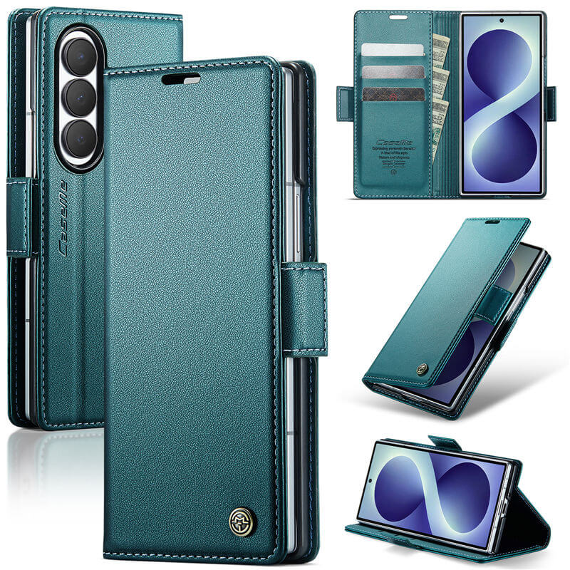 CaseMe Samsung Galaxy Z Fold8 Ultra RFID Wallet Case with Magnetic Buckle & Wireless Charging