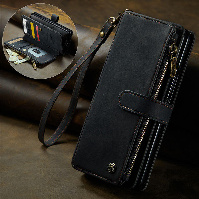 CaseMe Samsung Galaxy Z Fold8 Ultra Wallet Case with Zipper Pocket & Wireless Charging - Image 3