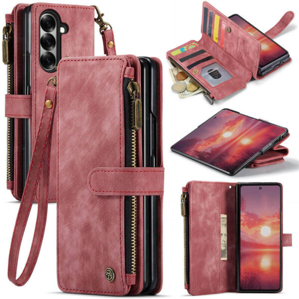 CaseMe Samsung Galaxy Z Fold8 Ultra Wallet Case with Zipper Pocket & Wireless Charging