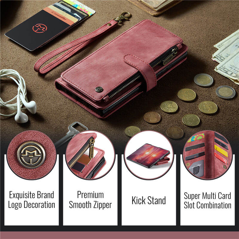 CaseMe Samsung Galaxy Z Fold8 Ultra Wallet Case with Zipper Pocket & Wireless Charging - Image 10