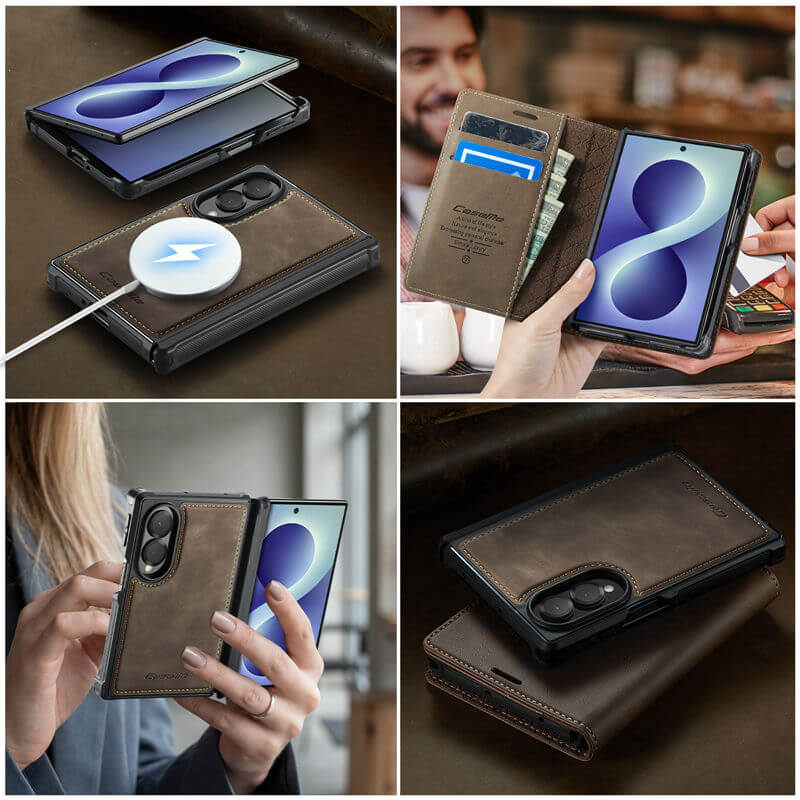 CaseMe Samsung Galaxy Z Fold8 2-in-1 Magnetic Wallet Case