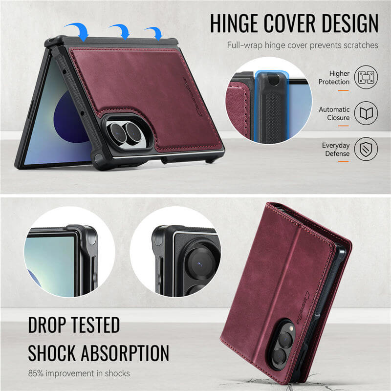 CaseMe Samsung Galaxy Z Fold8 2-in-1 Magnetic Wallet Case