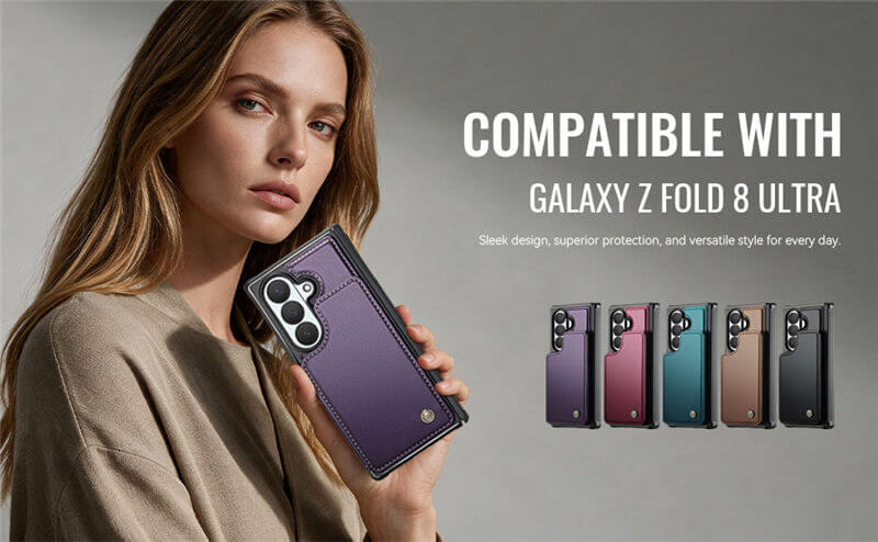 CaseMe Samsung Galaxy Z Fold8 Ultra RFID Blocking Card Holder Case