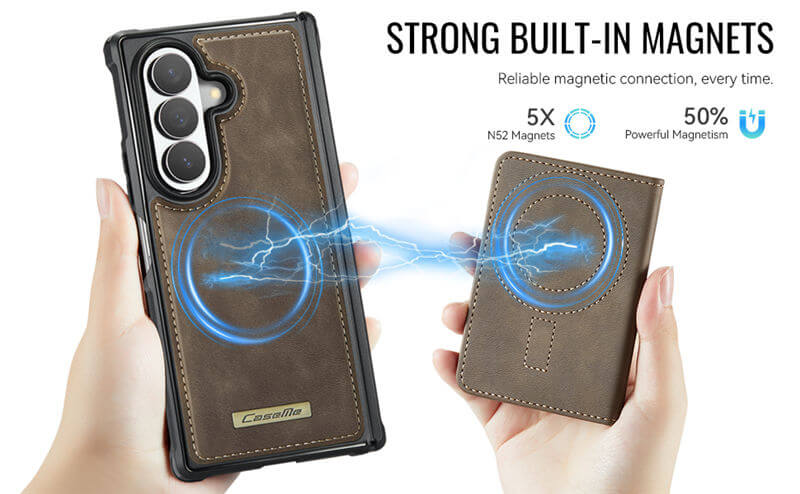 CaseMe Samsung Galaxy Z Fold8 Ultra Detachable Magnetic Wallet Case