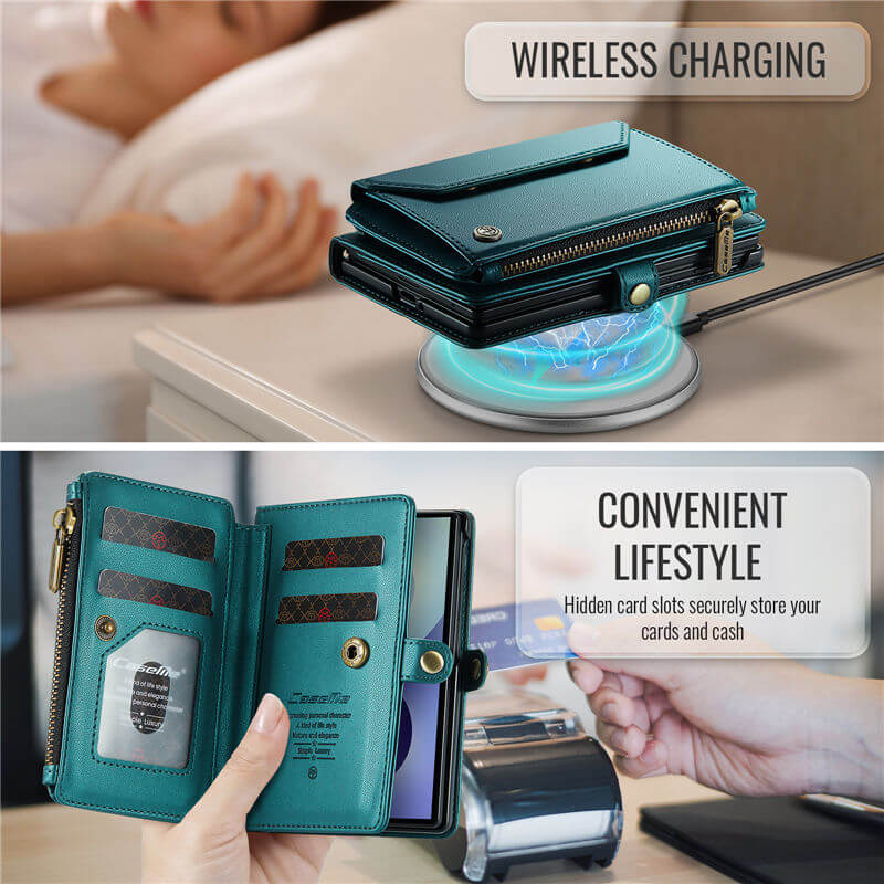 CaseMe Samsung Galaxy Z Fold8 RFID Wallet Case with Crossbody Strap