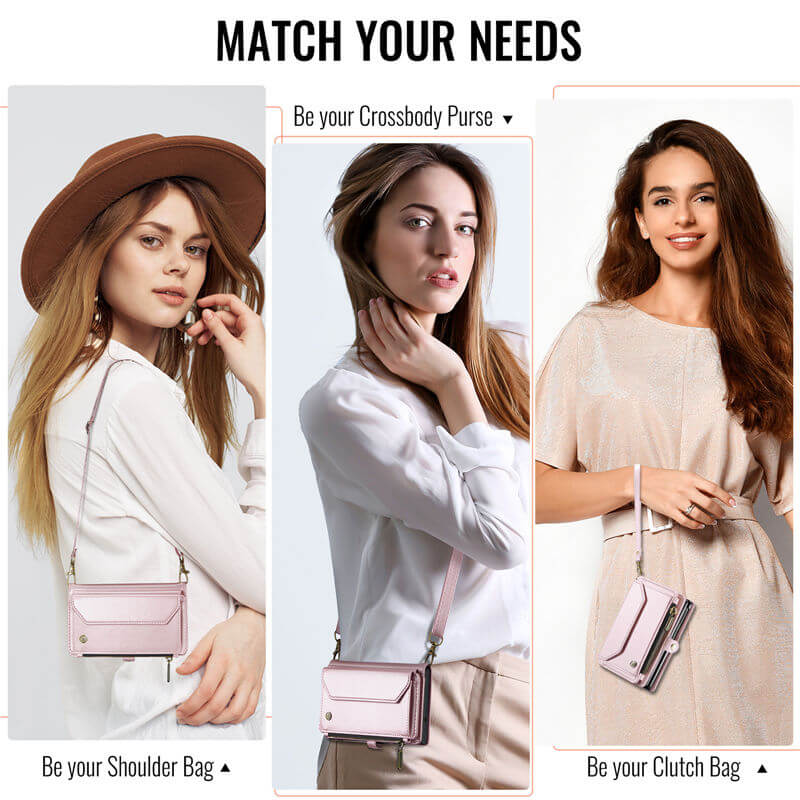 CaseMe Samsung Galaxy Z Fold8 RFID Wallet Case with Crossbody Strap