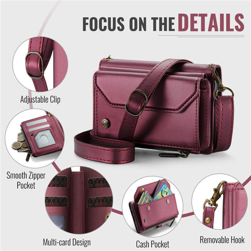 CaseMe Samsung Galaxy Z Fold8 RFID Wallet Case with Crossbody Strap