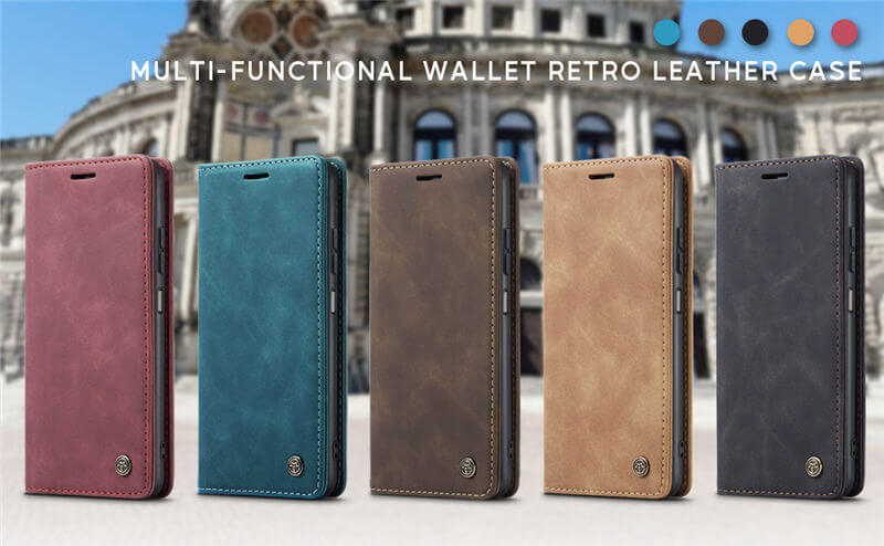 CaseMe Samsung Galaxy A08 Suede Leather Wallet Case