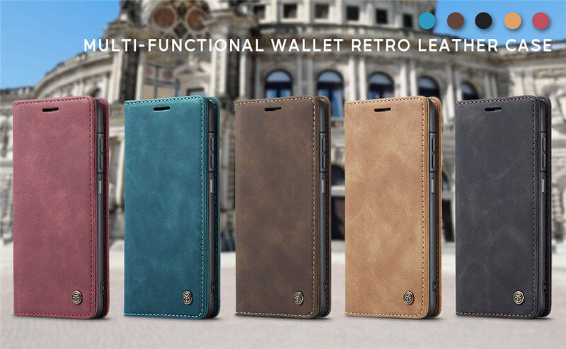 CaseMe Samsung Galaxy A18 Suede Leather Wallet Case