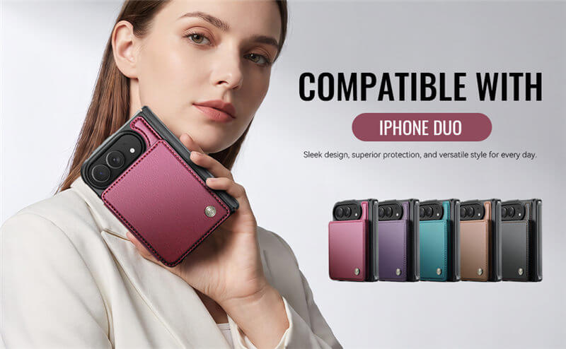 CaseMe iPhone Duo Hinge Protection Wallet Case