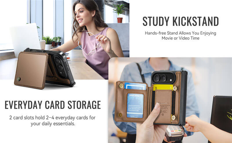 CaseMe iPhone Duo Hinge Protection Wallet Case